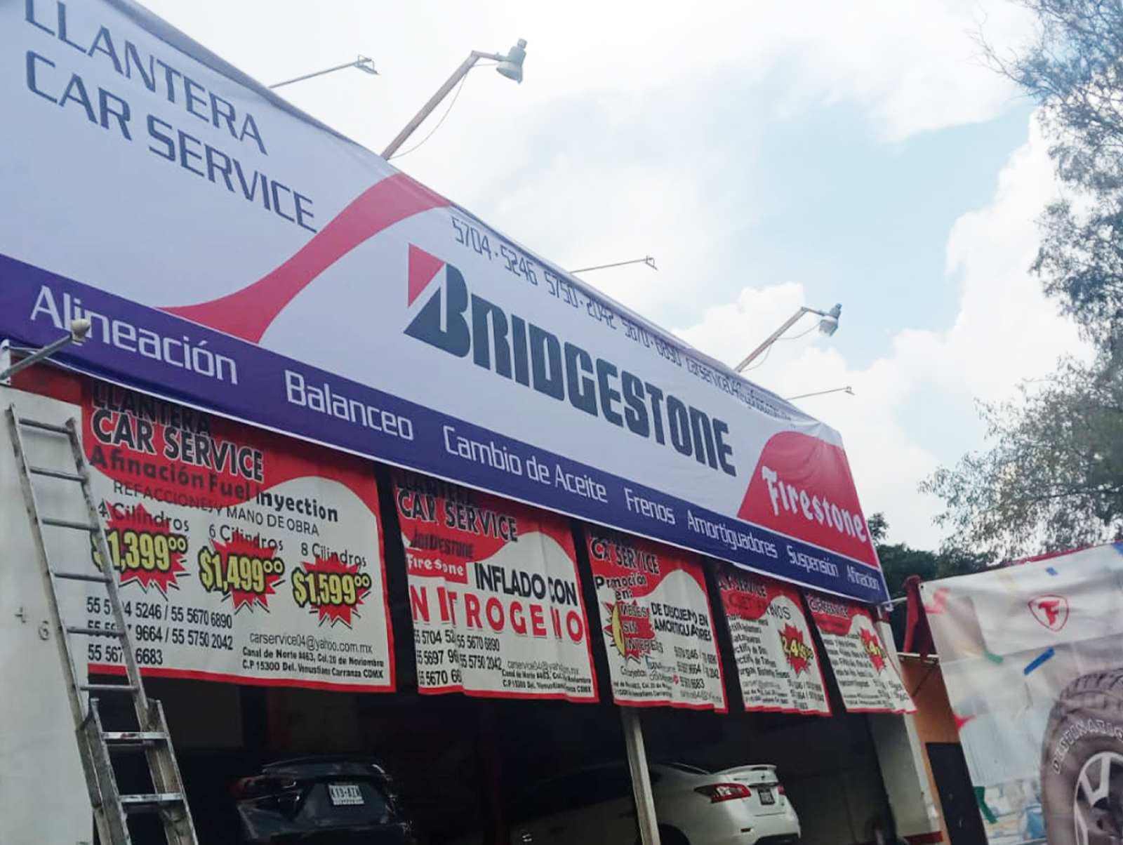 impresion en gran formato e instalación de lona para negocio